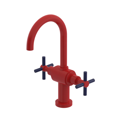 Rubinet Single Hole Dual Handle Lav. Set with LaSalle Spout (less drain) Red