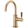 Litze Instant Hot Faucet with Arc Spout and Knurled Handle - Brilliance® Luxe Gold®