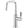 Litze Beverage Faucet with Square Spout and Knurled Handle - Polished Chrome