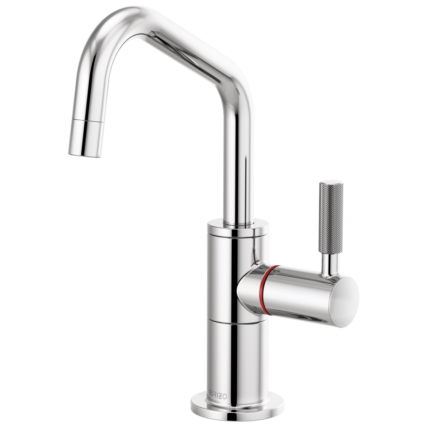 Brizo Instant Hot Faucet With Angled Spout And Knurled Handle