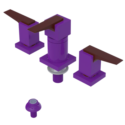 Rubinet Bidet Fitting with Spray, Diverter, and Vacuum Breaker (less drain) Purple Haze