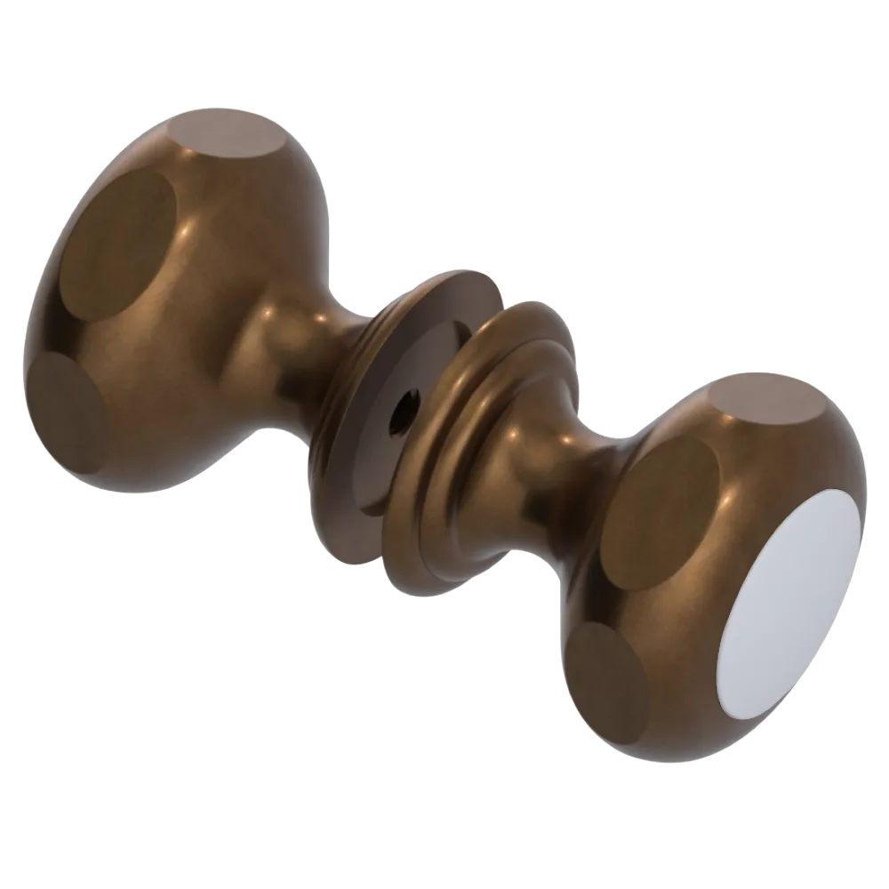 Rubinet Shower Door Knob (set) Tuscan Brass