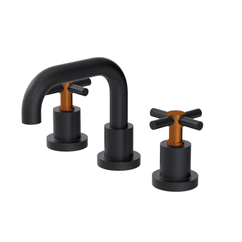 Rubinet Widespread Lav. Set. (less drain) Matt Black