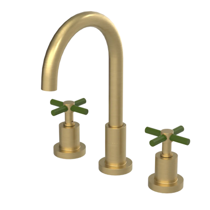 Rubinet Widespread Kitchen Set with LaSalle Spout Satin Brass