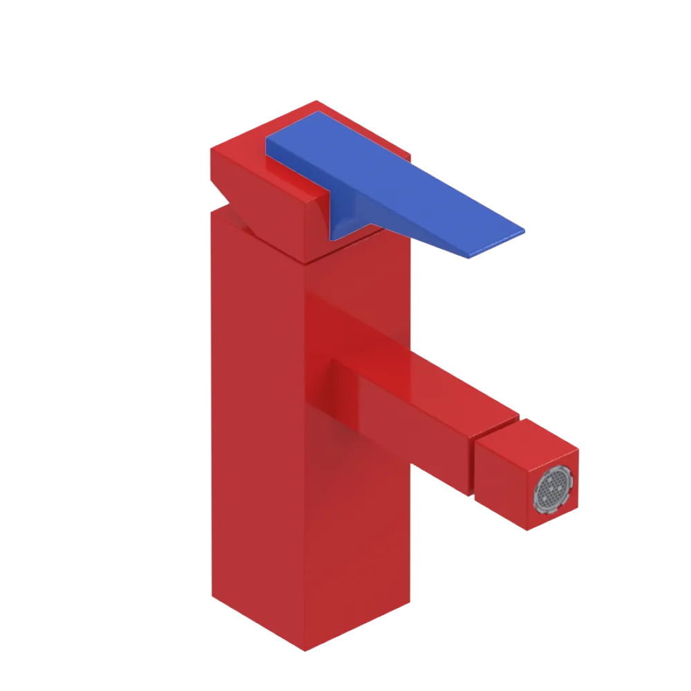 Rubinet Single Control Bidet Fitting (less drain) Red