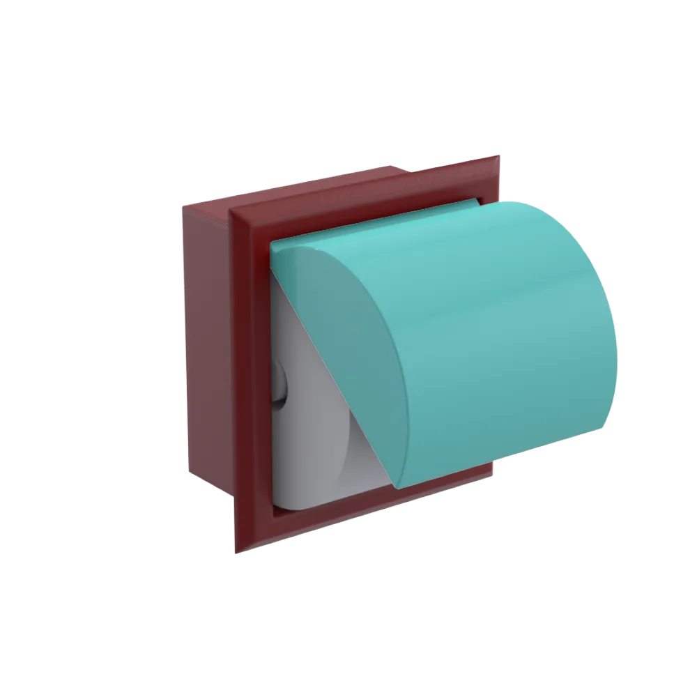 Rubinet RECESSED TOILET PAPER HOLDER Maroon
