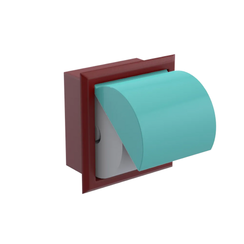 Rubinet RECESSED TOILET PAPER HOLDER Maroon