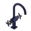 Rubinet Single Hole Dual Handle Lav. Set. (less drain) Midnight Blue