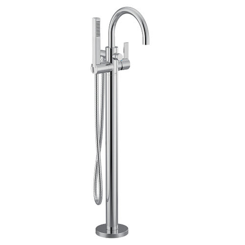Moen Cia Chrome one-handle tub filler includes hand shower