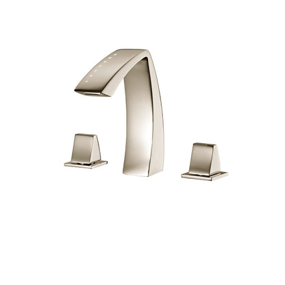 Aquabrass Widespread lavatory faucet with crystals