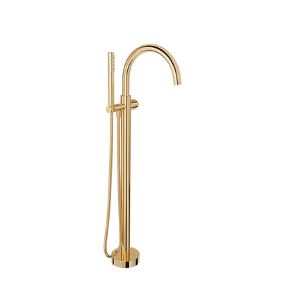 Baril Floor-mounted tub filler with hand shower (without handle)