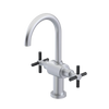 Rubinet Single Hole Dual Handle Lav. Set with LaSalle Spout (less drain) Satin Chrome