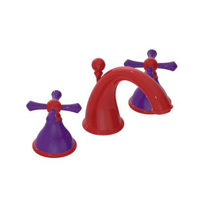 Rubinet Widespread Lav. Set. (less drain) Red