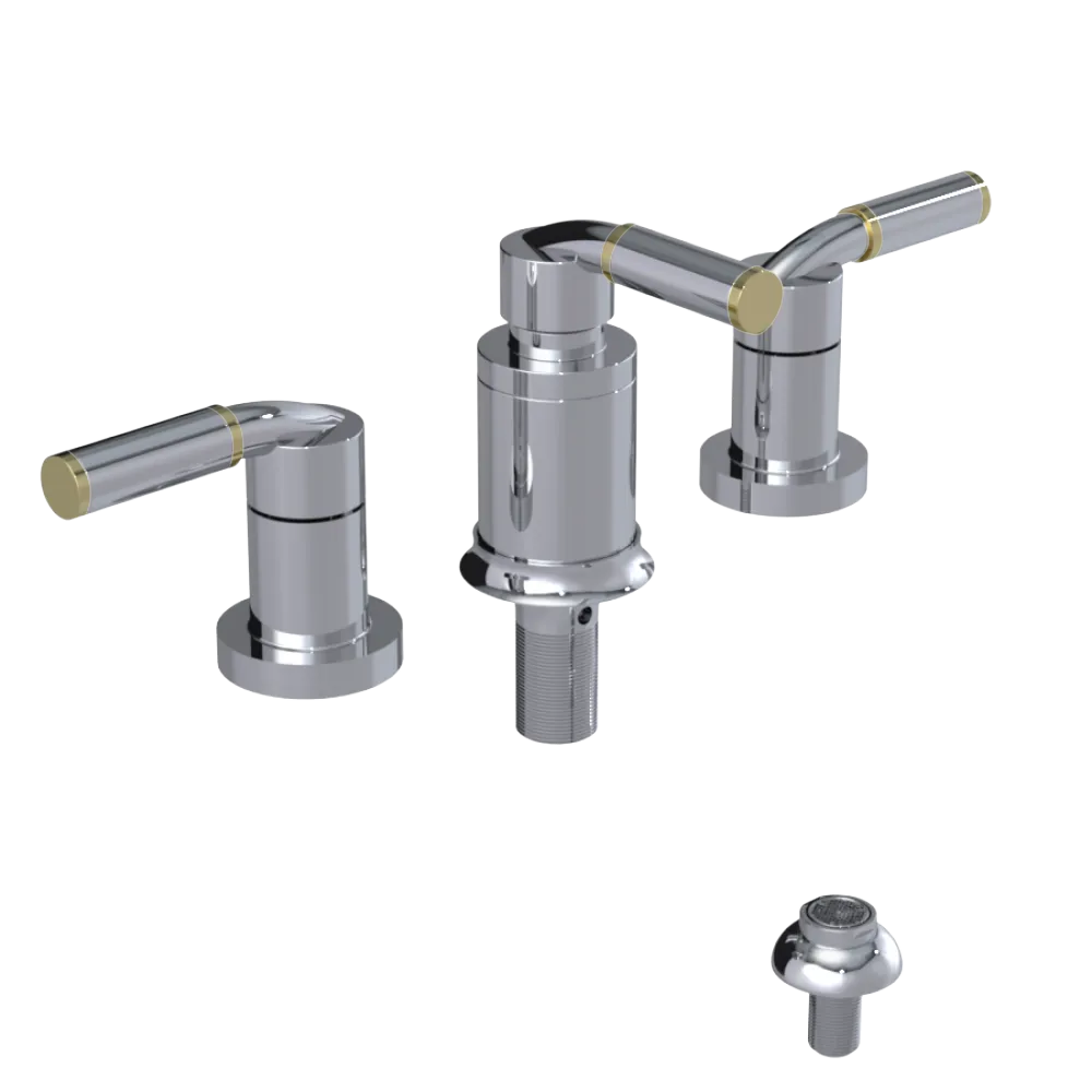 Rubinet Bidet Fitting with Spray, Diverter, and Vacuum Breaker (less drain) Chrome
