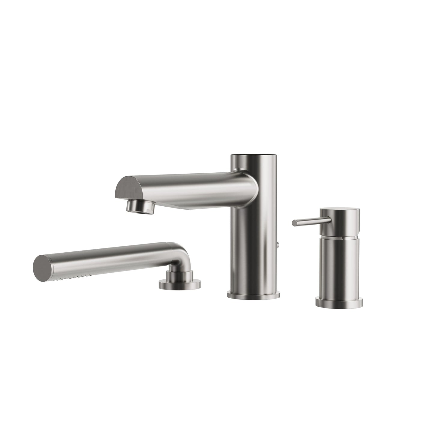 Aqua Brass Volare 3-piece Deckmount Tub Filler with Handshower
