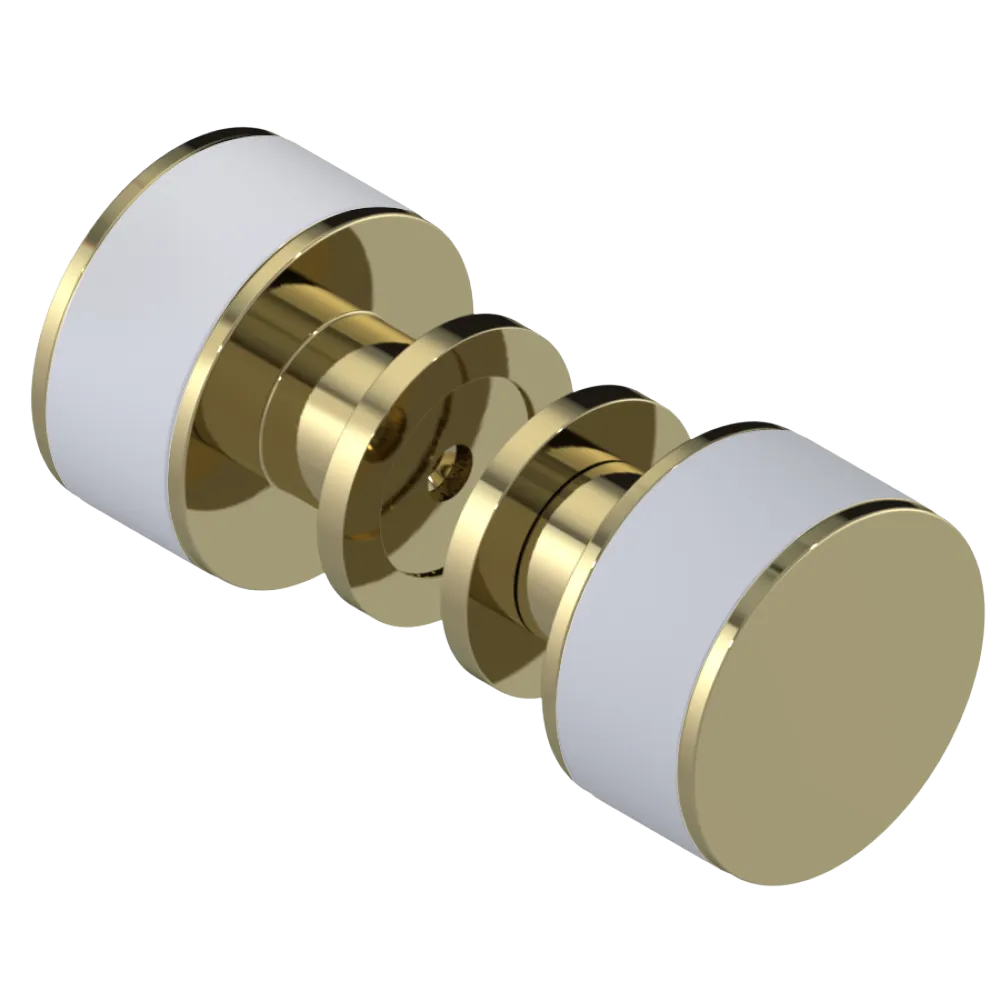 Rubinet Shower Door Knob (set) Natural Brass