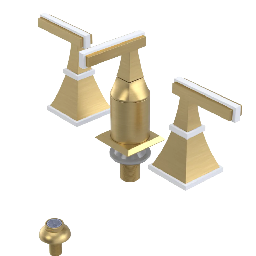 Rubinet Bidet Fitting with Spray, Diverter, and Vacum Breaker (Less Drain) Satin Brass