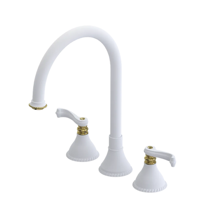 Rubinet Widespread Kitchen Set Matt White