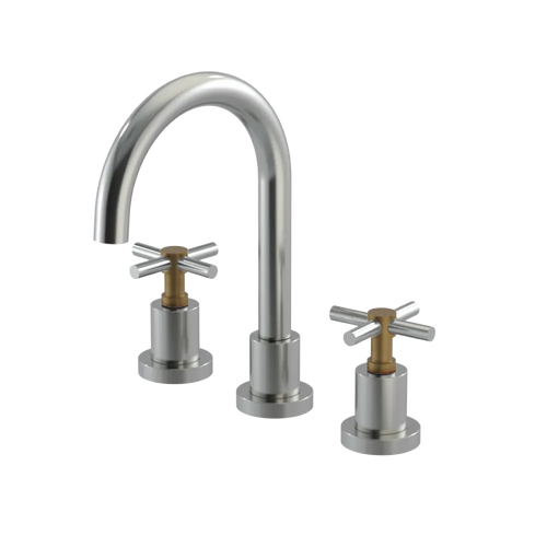 Rubinet Widespread Lav. Set. (less drain) Satin Nickel
