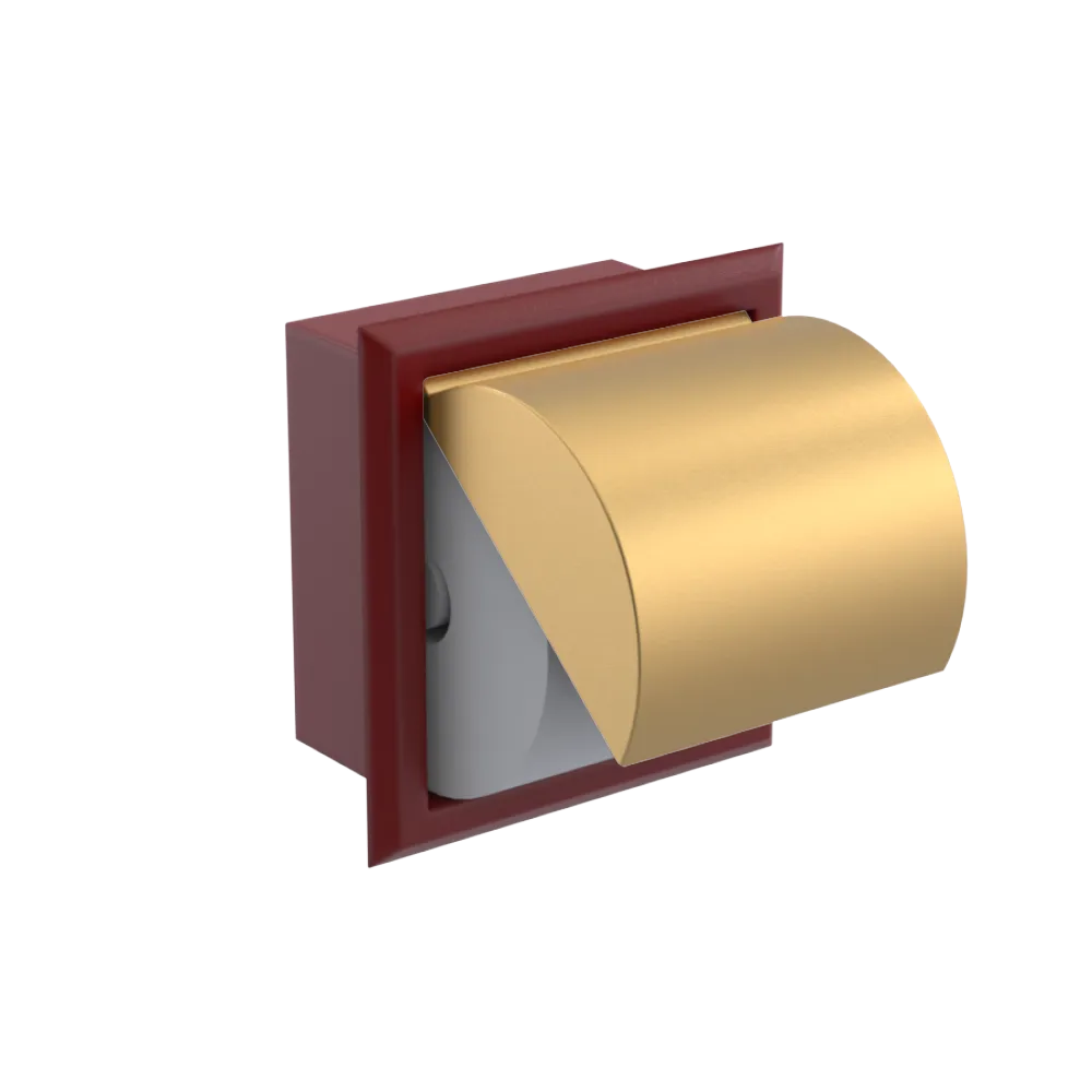 Rubinet RECESSED TOILET PAPER HOLDER Maroon