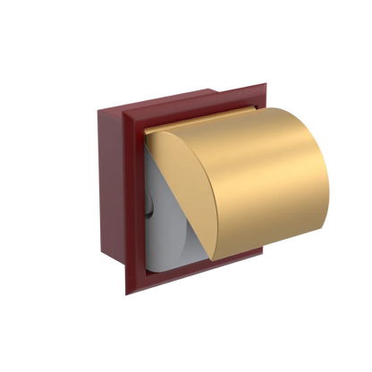 Rubinet RECESSED TOILET PAPER HOLDER Maroon