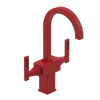 Rubinet Single Hole Dual Handle Lav. Set. (less drain) Red