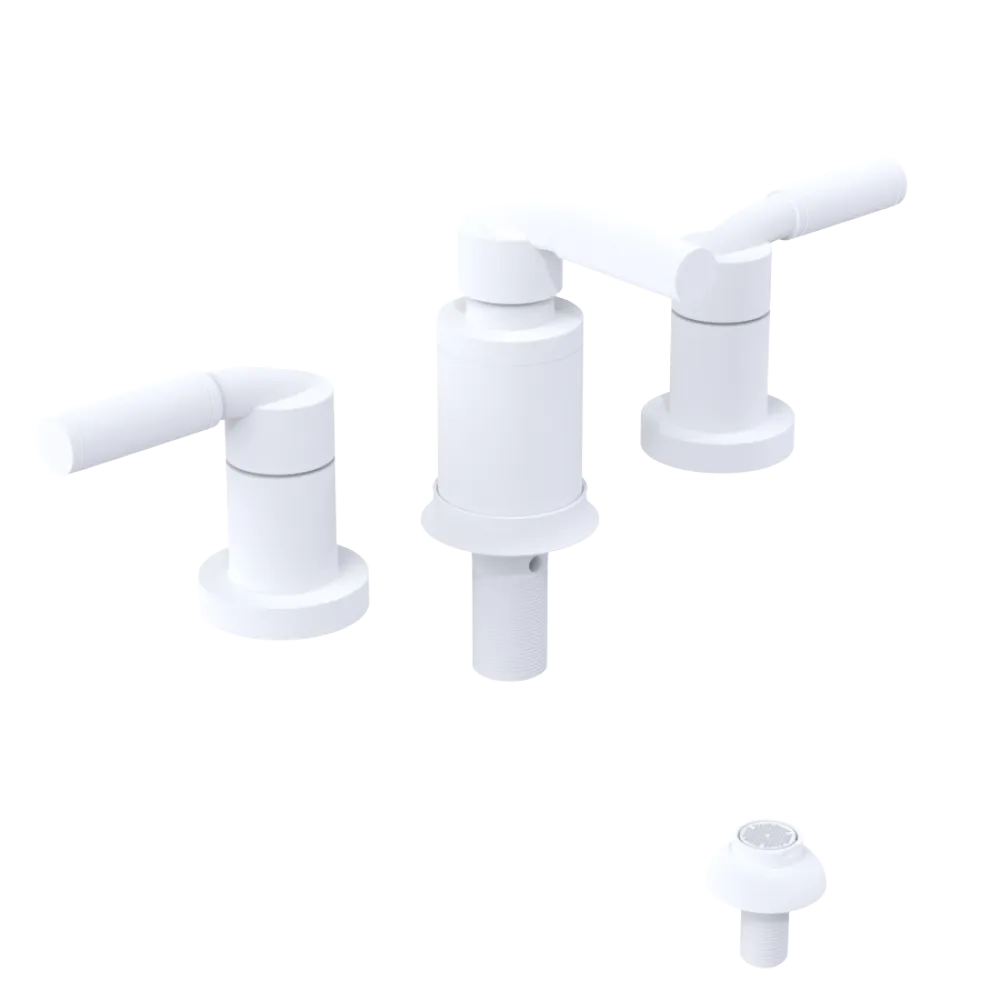 Rubinet Bidet Fitting with Spray, Diverter, and Vacuum Breaker (less drain) Matt White