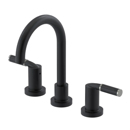 Rubinet Widespread Lav set (less drain) Matt Black