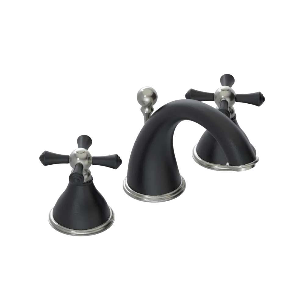 Rubinet Widespread Lav. Set. (less drain) Matt Black