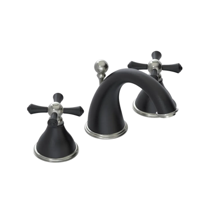 Rubinet Widespread Lav. Set. (less drain) Matt Black