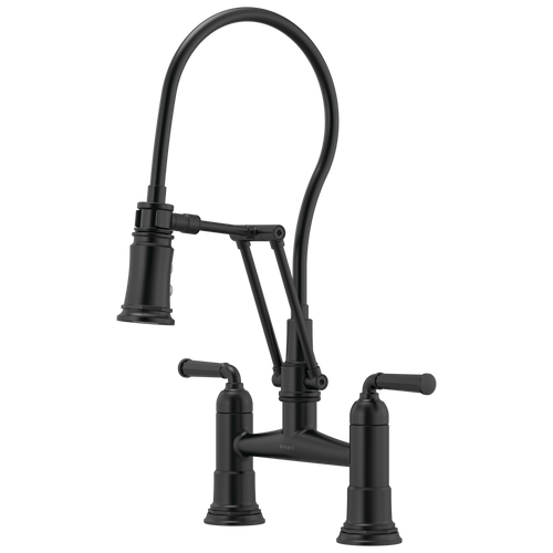 Rook Articulating Bridge Faucet - Matte Black