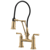 Rook Articulating Bridge Faucet - Brilliance® Luxe Gold®