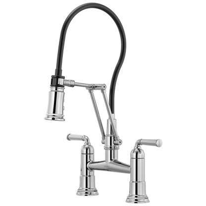 Rook Articulating Bridge Faucet - Polished Chrome