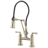 Rook Articulating Bridge Faucet - Brilliance® Polished Nickel