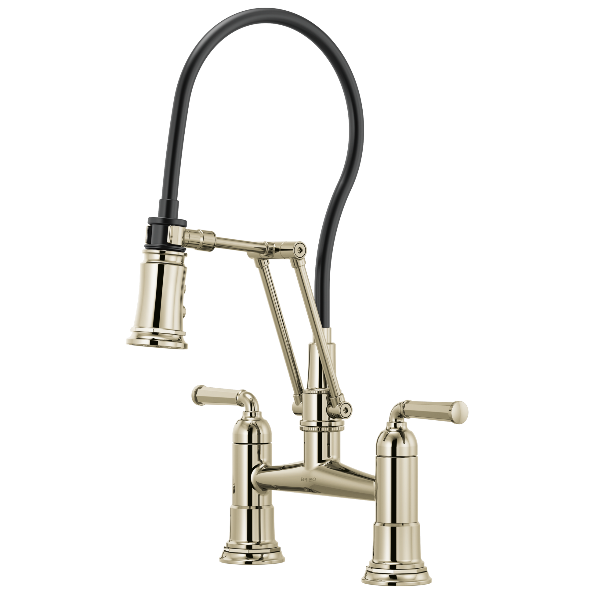 Rook Articulating Bridge Faucet - Brilliance® Polished Nickel