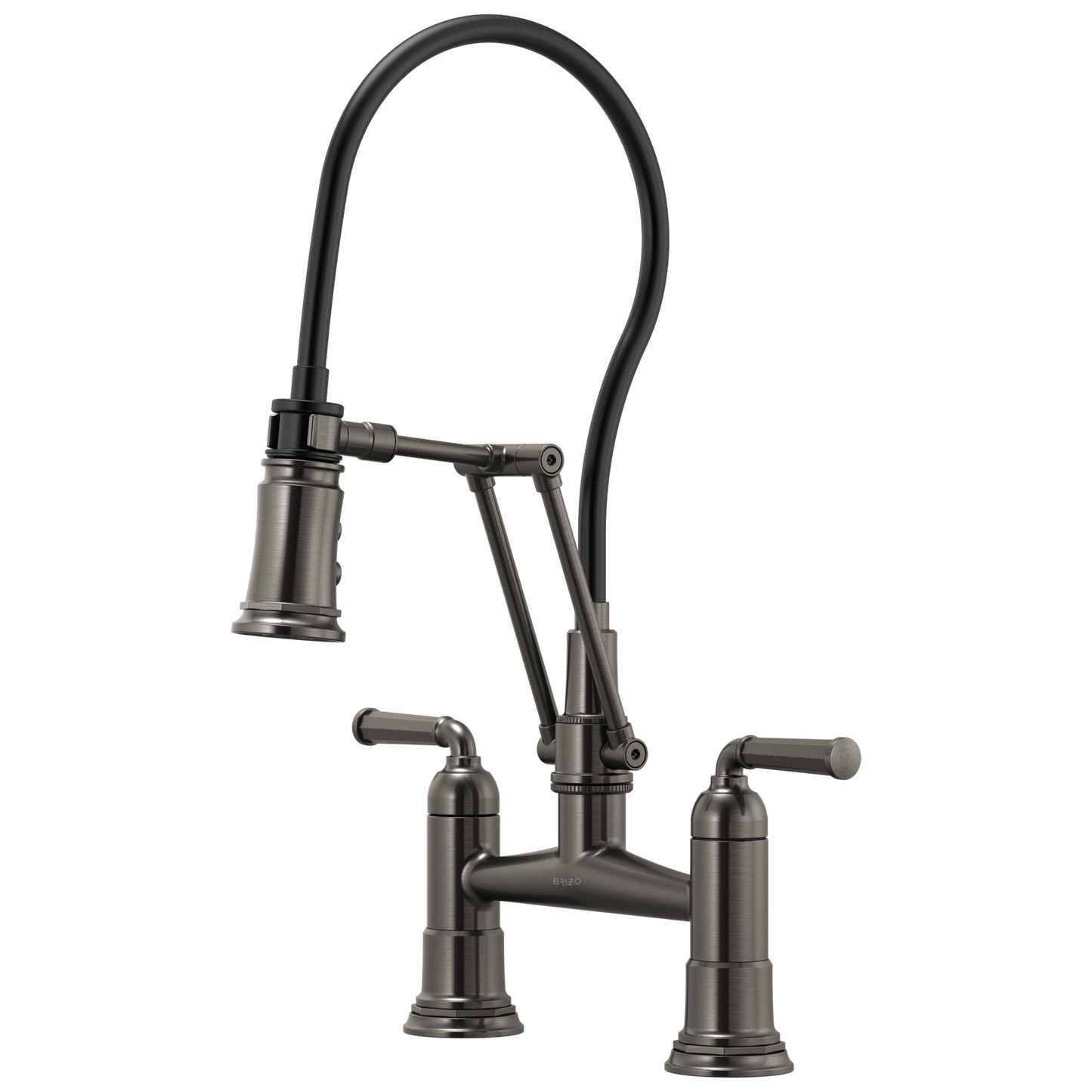 Rook Articulating Bridge Faucet - Brilliance® Luxe Steel®