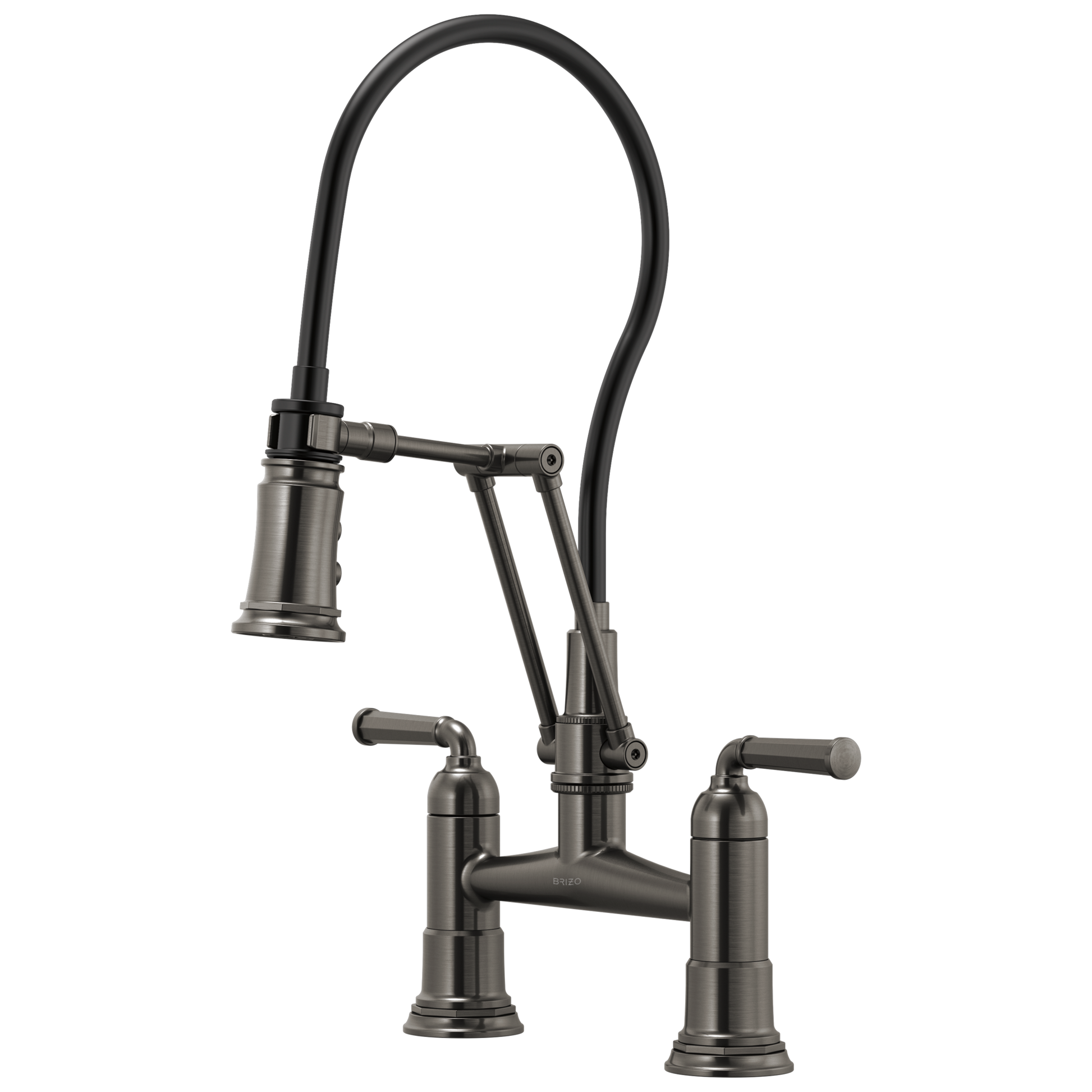 Rook Articulating Bridge Faucet - Brilliance® Luxe Steel®
