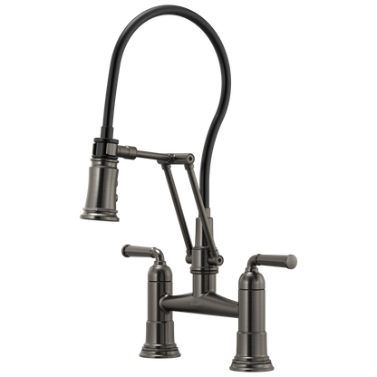 Rook Articulating Bridge Faucet - Brilliance® Luxe Steel®
