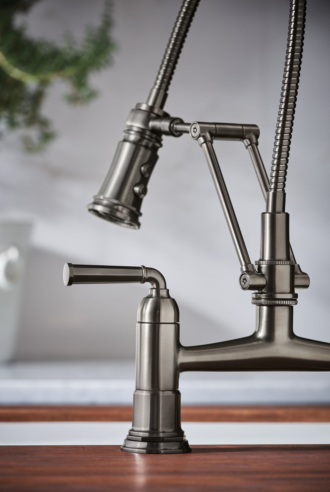 Rook Articulating Bridge Faucet lifestyle