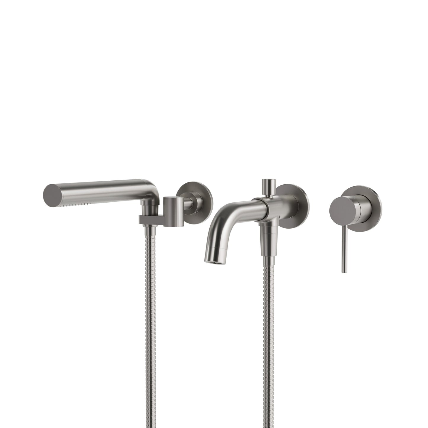 Aqua Brass Umix 3-piece Wallmount Tub Filler