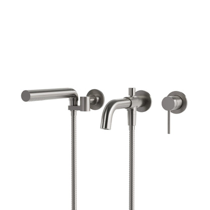 Aqua Brass Umix 3-piece Wallmount Tub Filler