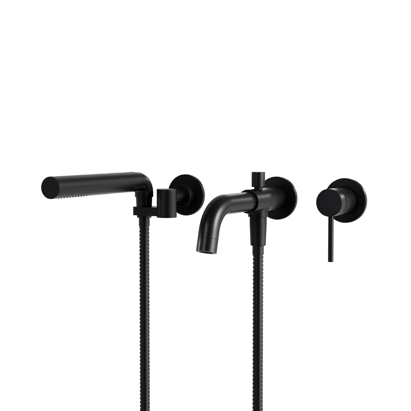 Aqua Brass Umix 3-piece Wallmount Tub Filler