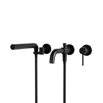 Aqua Brass Umix 3-piece Wallmount Tub Filler