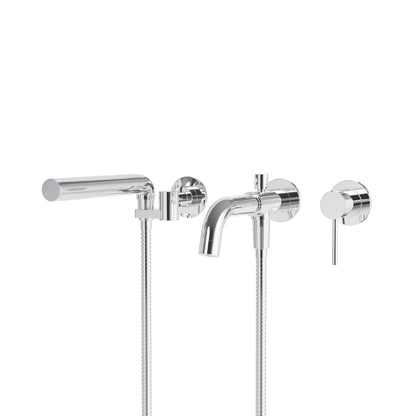 Aqua Brass Umix 3-piece Wallmount Tub Filler