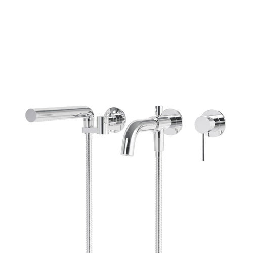Aqua Brass Umix 3-piece Wallmount Tub Filler
