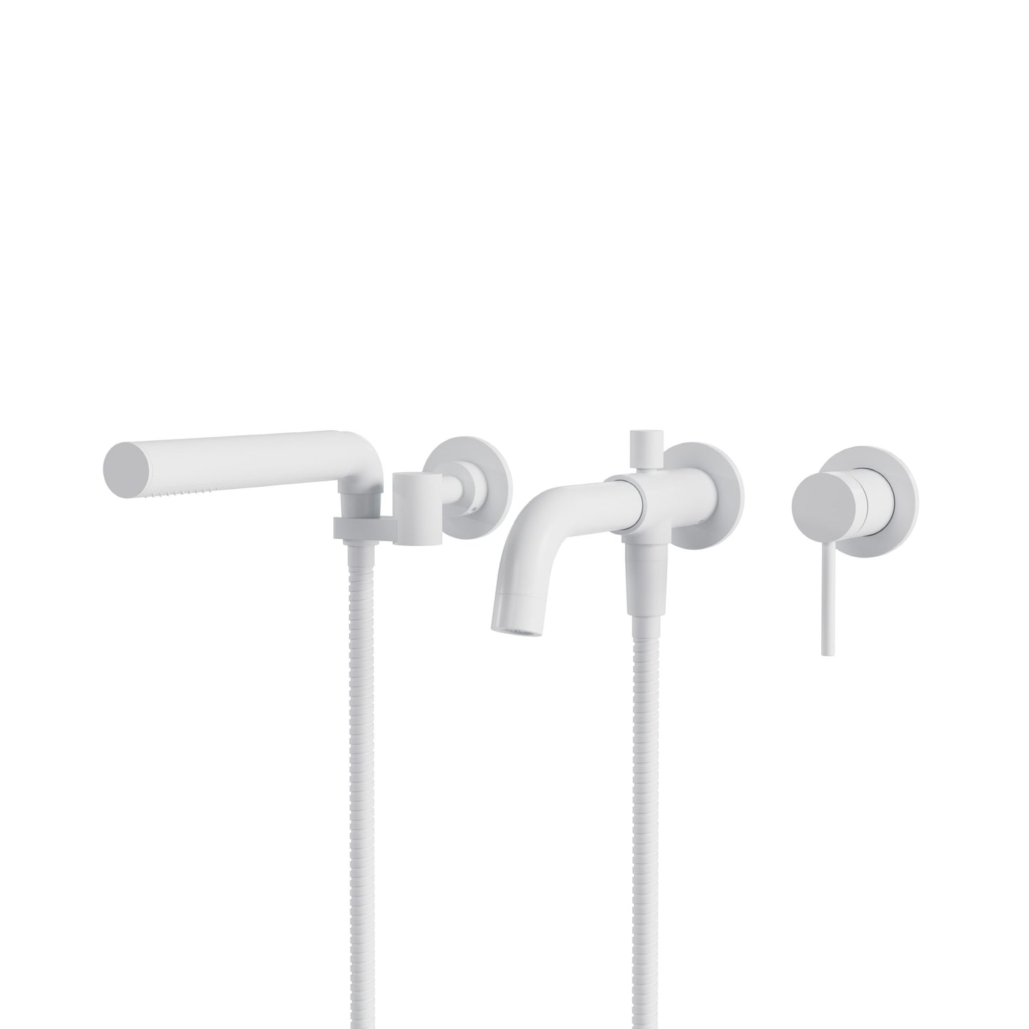 Aqua Brass Umix 3-piece Wallmount Tub Filler