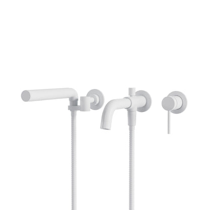 Aqua Brass Umix 3-piece Wallmount Tub Filler