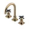 Rubinet Widespread Lav. Set. (less drain) Gold