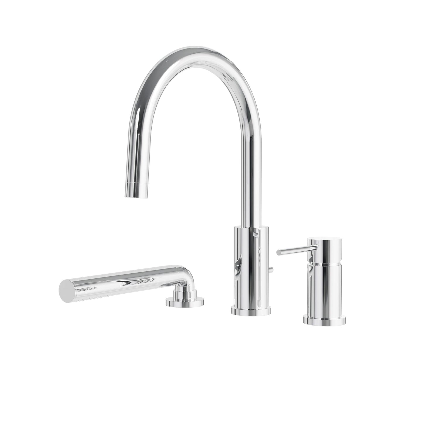 Aqua Brass Umix 3-piece Deckmount Tub Filler