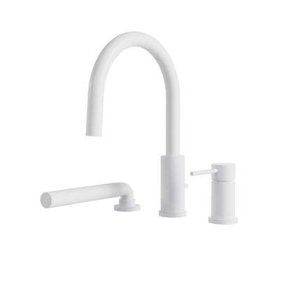 Aqua Brass Umix 3-piece Deckmount Tub Filler